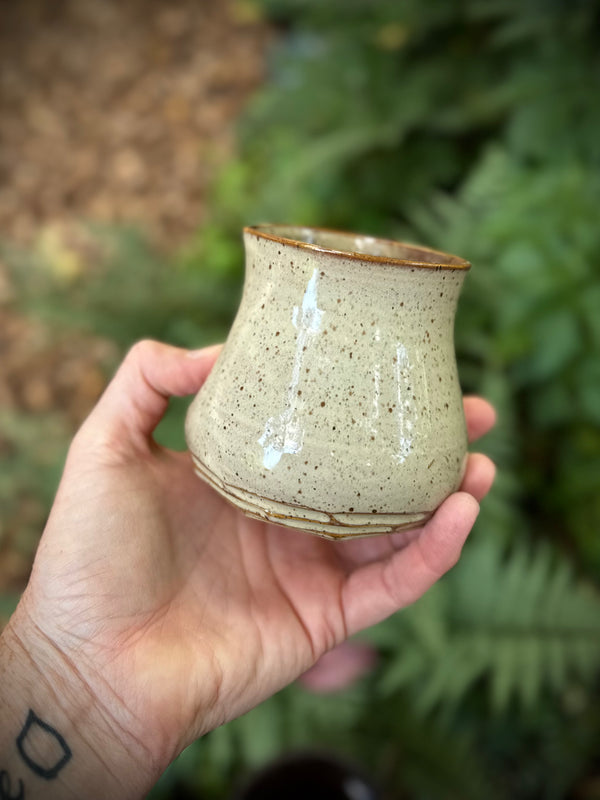 Carved Hug Mug in cream.