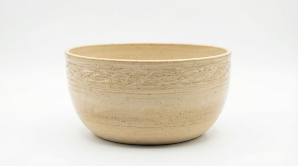 Serving Bowl: Carved and Creamy